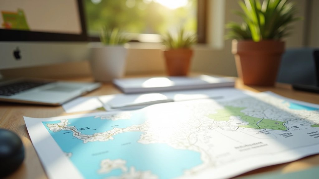 Equipo editorial trabajando en revisión de contenido de rutas, documentos y mapas sobre escritorio